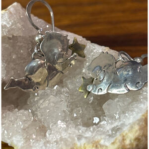 Women's Far Fetched 925 sterling chubby cherubs dangle earrings